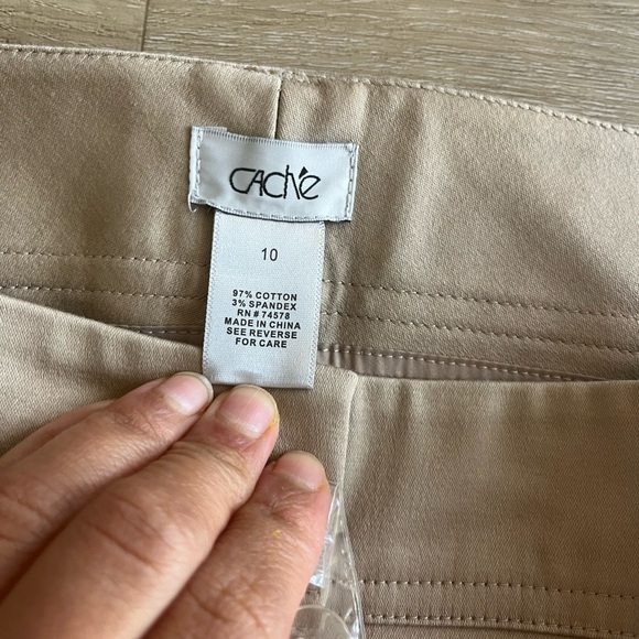 CACHE Tan Ankle Pants Size 10 NWT - Picture 3 of 9